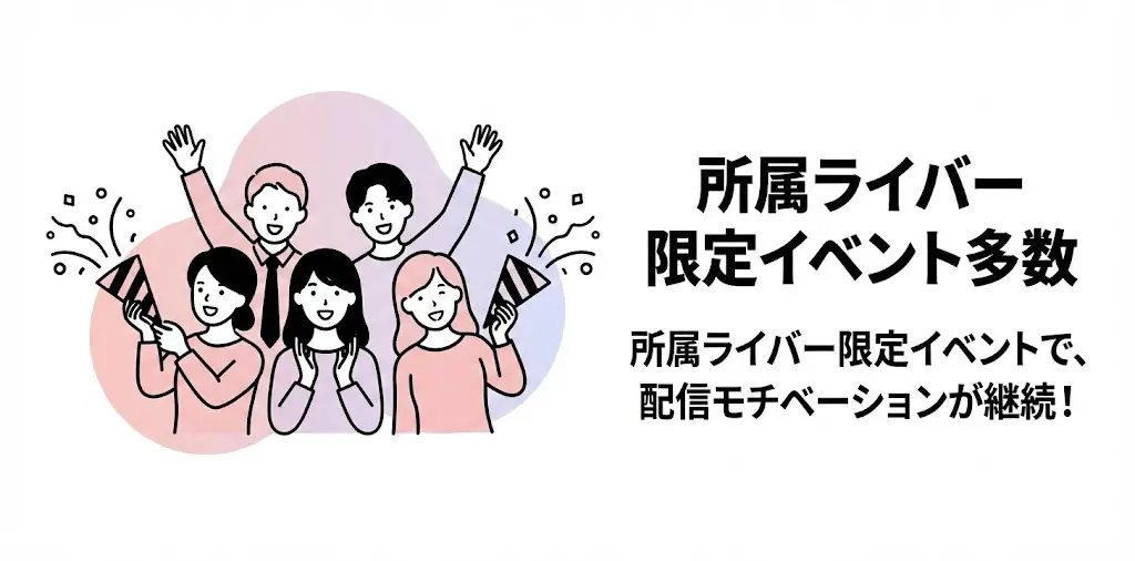ライバー事務所ReStart（リスタート）サポート内容：事務所独自のイベントが豊富
