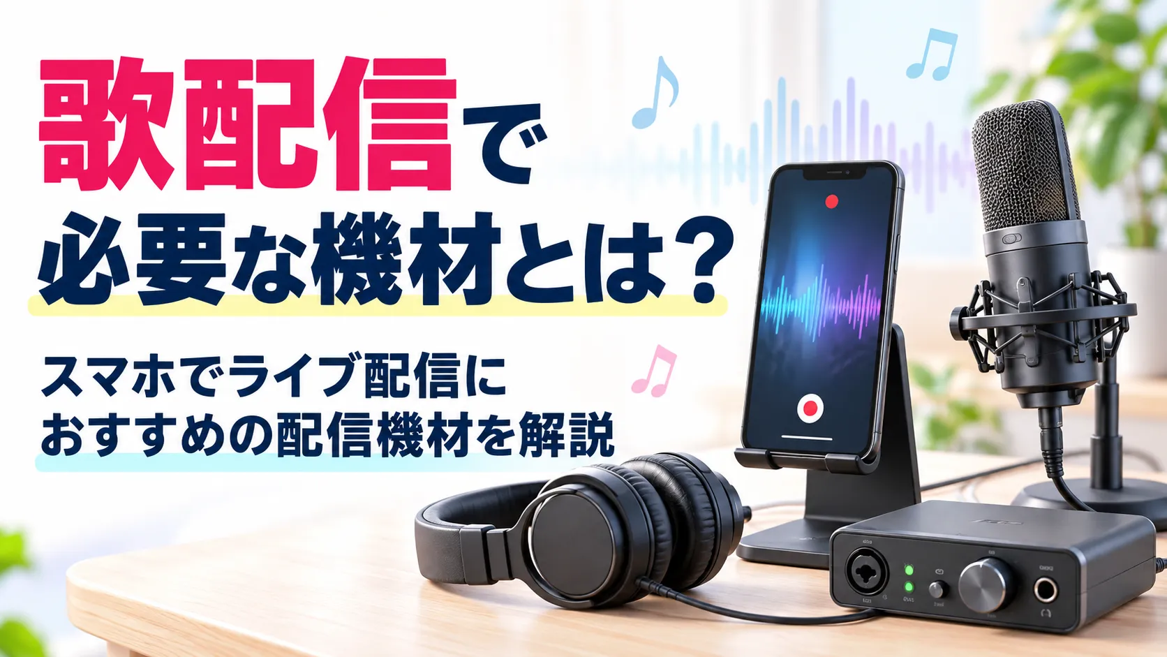 歌配信で必要な機材とは