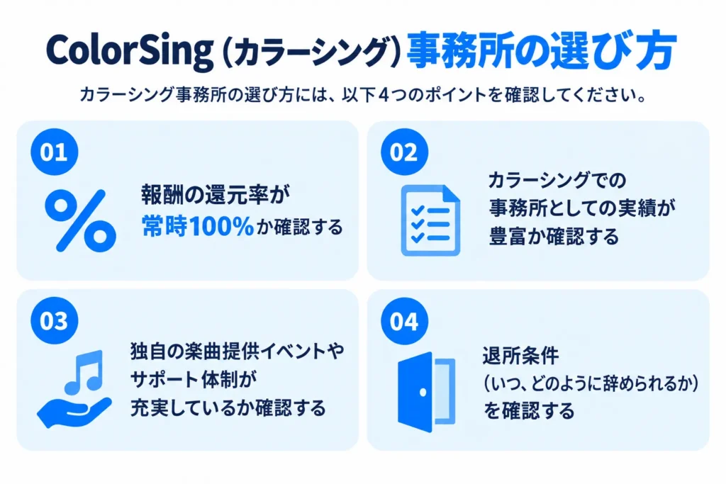 カラーシングの事務所の選び方