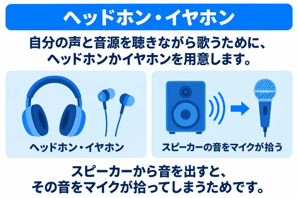 歌配信の質をあげる機材：ヘッドホン・イヤホン